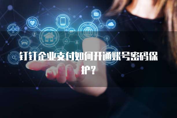 钉钉企业支付如何开通账号密码保护?
