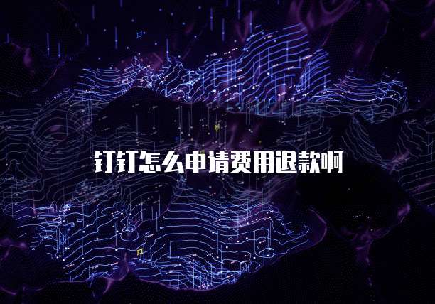 钉钉怎么申请费用退款啊