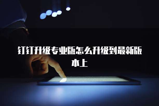 钉钉升级专业版怎么升级到最新版本上
