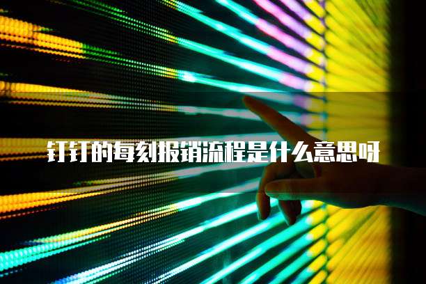 钉钉的每刻报销流程是什么意思呀