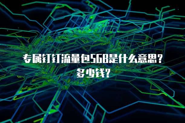 专属钉钉流量包5GB是什么意思?多少钱?