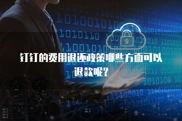 钉钉的费用退还政策哪些方面可以退款呢?