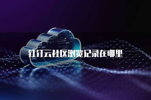 钉钉云社区浏览记录在哪里