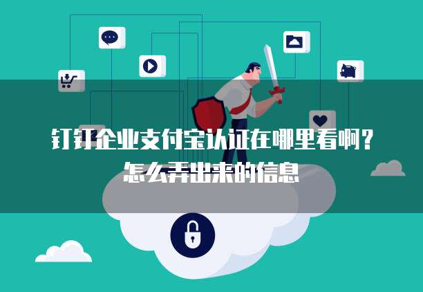 钉钉企业支付宝认证在哪里看啊?怎么弄出来的信息