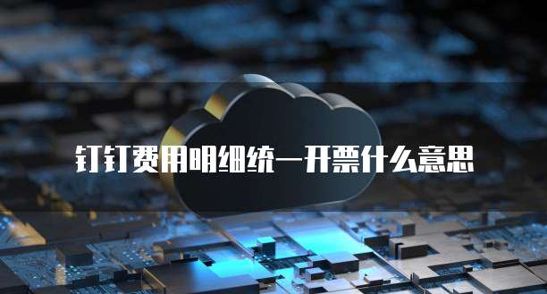 钉钉费用明细统一开票什么意思