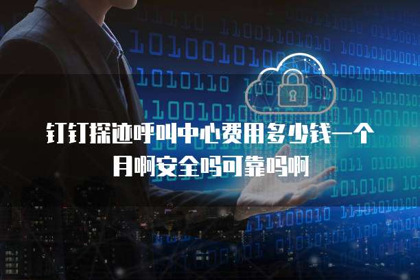 钉钉探迹呼叫中心费用多少钱一个月啊安全吗可靠吗啊