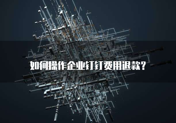 如何操作企业钉钉费用退款?