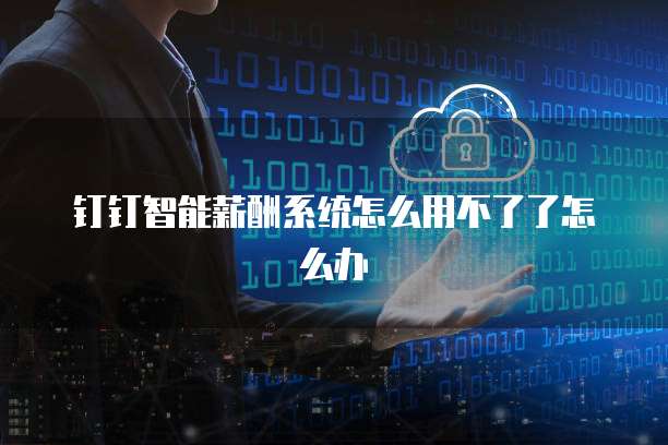 钉钉智能薪酬系统怎么用不了了怎么办