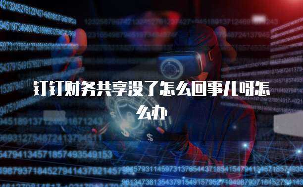 钉钉财务共享没了怎么回事儿呀怎么办