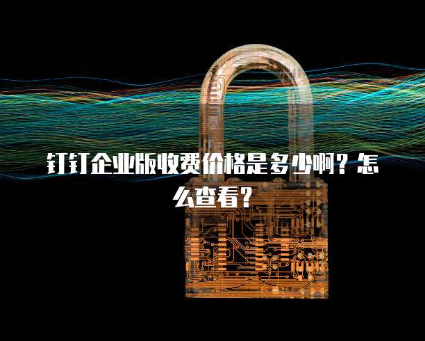 钉钉企业版收费价格是多少啊?怎么查看?
