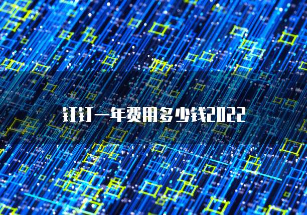 钉钉一年费用多少钱2022
