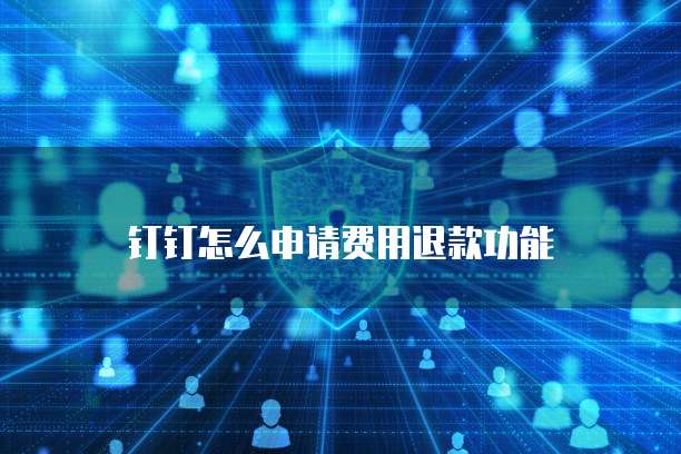 钉钉怎么申请费用退款功能