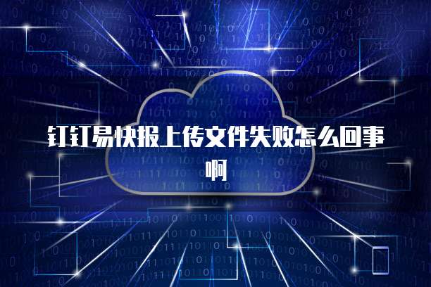 钉钉易快报上传文件失败怎么回事啊