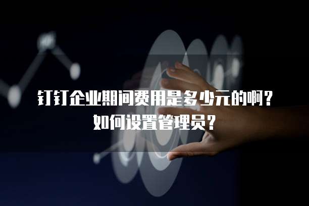 钉钉企业期间费用是多少元的啊?如何设置管理员?