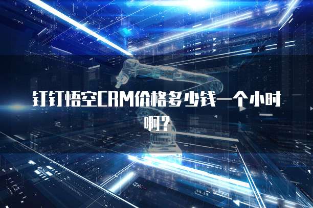 钉钉悟空CRM价格多少钱一个小时啊？