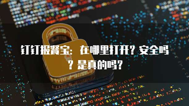钉钉报餐宝:在哪里打开?安全吗?是真的吗?