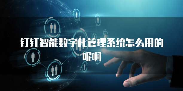 钉钉智能数字化管理系统怎么用的呢啊
