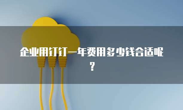 企业用钉钉一年费用多少钱合适呢?