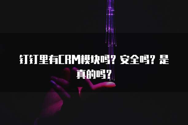 钉钉里有CRM模块吗?安全吗?是真的吗?