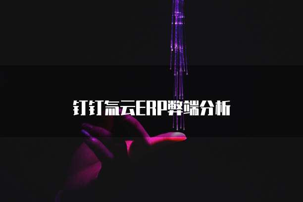 钉钉氚云ERP弊端分析