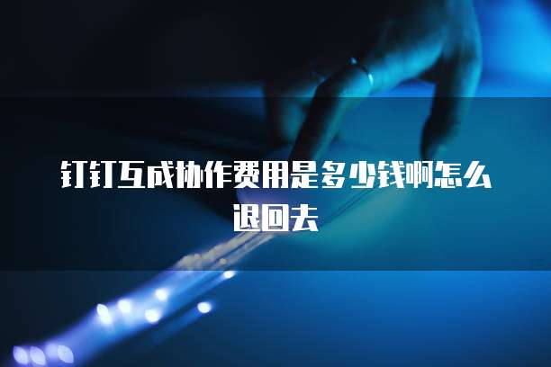 钉钉互成协作费用是多少钱啊怎么退回去