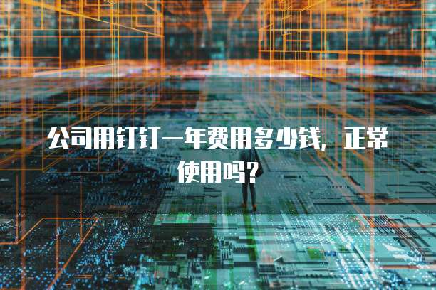 公司用钉钉一年费用多少钱,正常使用吗?