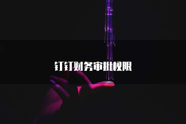 钉钉财务审批权限