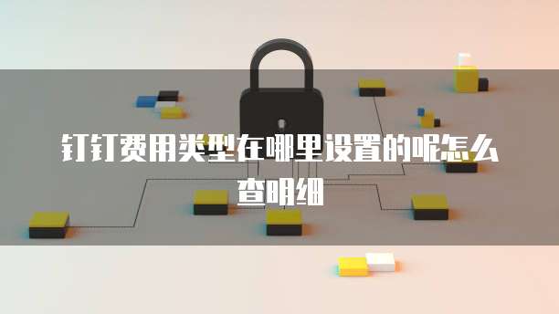 钉钉费用类型在哪里设置的呢怎么查明细
