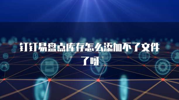钉钉易盘点库存怎么添加不了文件了呀