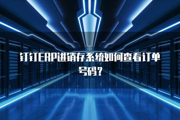 钉钉ERP进销存系统如何查看订单号码?