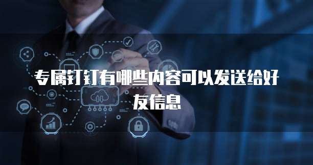 专属钉钉有哪些内容可以发送给好友信息
