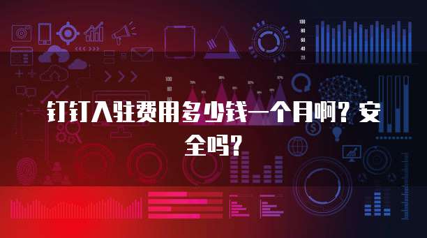钉钉入驻费用多少钱一个月啊?安全吗?
