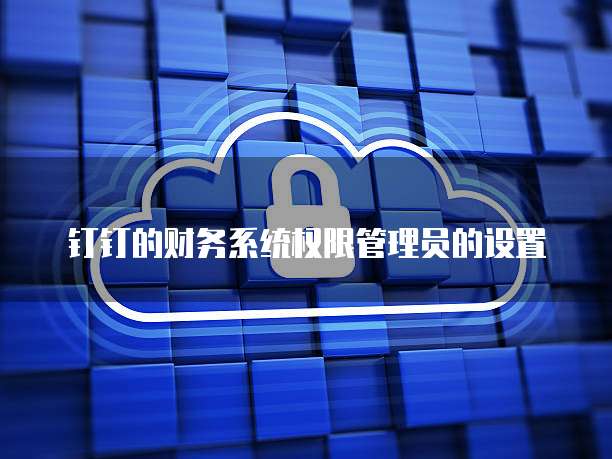 钉钉的财务系统权限管理员的设置