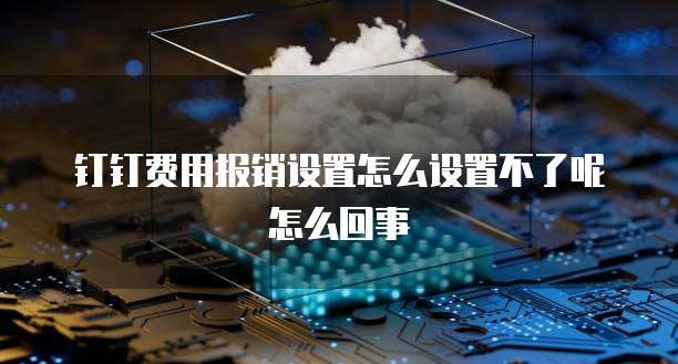 钉钉费用报销设置怎么设置不了呢怎么回事