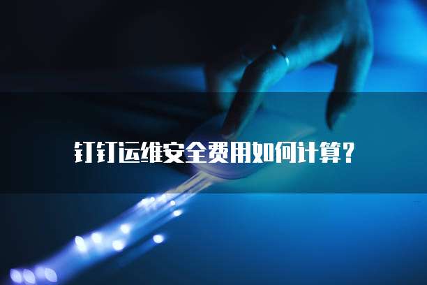 钉钉运维安全费用如何计算？