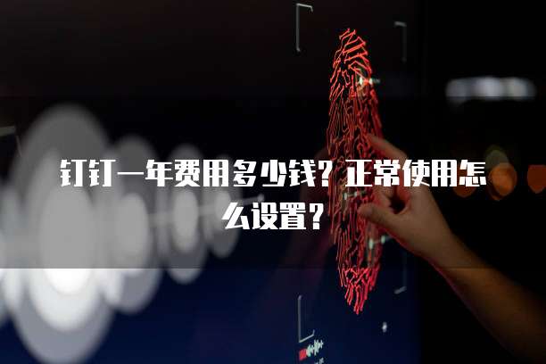 钉钉一年费用多少钱?正常使用怎么设置?