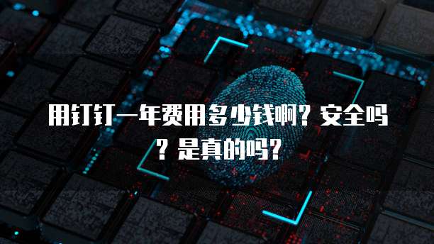 用钉钉一年费用多少钱啊?安全吗?是真的吗?