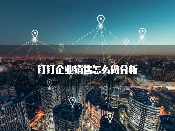 钉钉企业销售怎么做分析