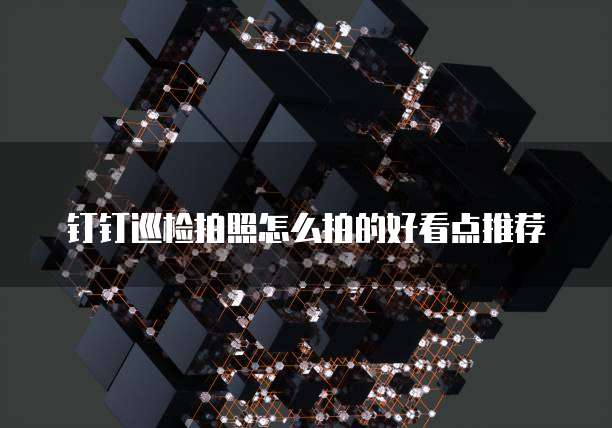 钉钉巡检拍照怎么拍的好看点推荐