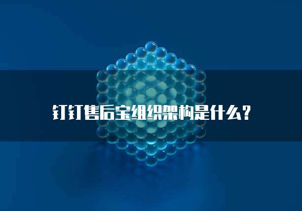 钉钉售后宝组织架构是什么?