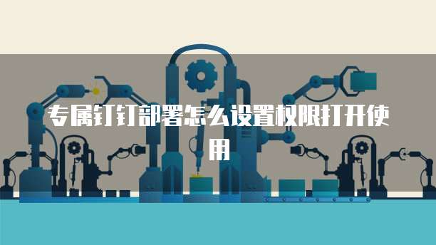 专属钉钉部署怎么设置权限打开使用