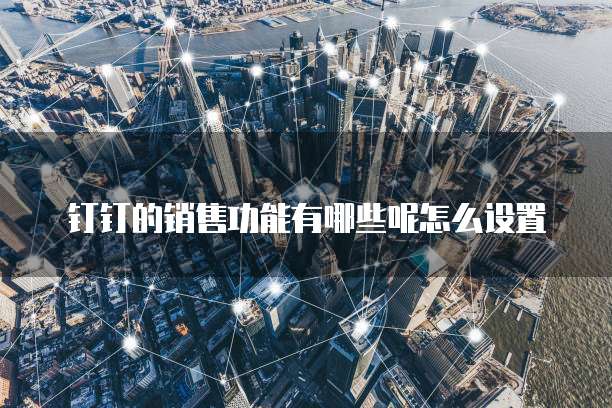 钉钉的销售功能有哪些呢怎么设置