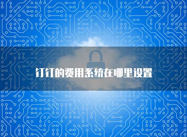钉钉的费用系统在哪里设置