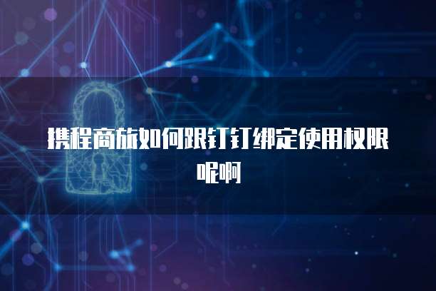 携程商旅如何跟钉钉绑定使用权限呢啊