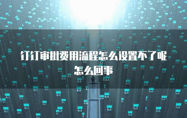 钉钉审批费用流程怎么设置不了呢怎么回事