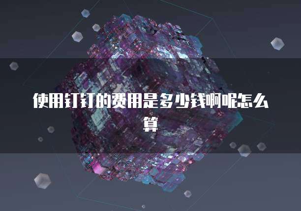 使用钉钉的费用是多少钱啊呢怎么算