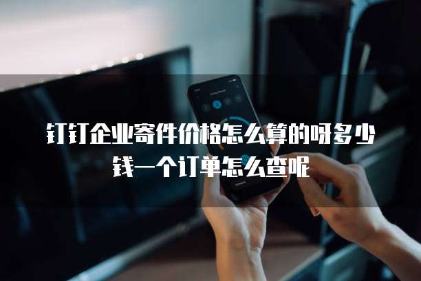 钉钉企业寄件价格怎么算的呀多少钱一个订单怎么查呢