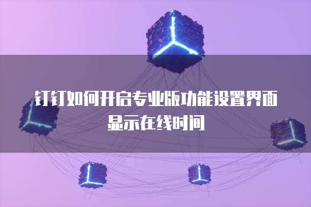 钉钉如何开启专业版功能设置界面显示在线时间