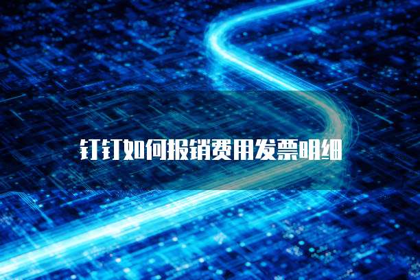 钉钉如何报销费用发票明细