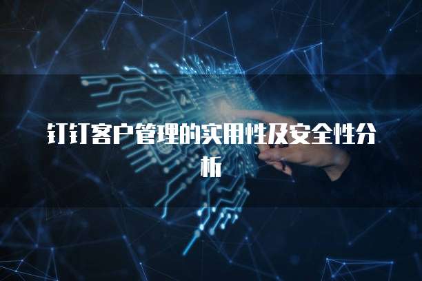 钉钉客户管理的实用性及安全性分析